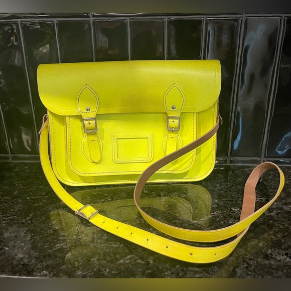 Neon Yellow Cambridge Satchel Company - Picture 3 of 10